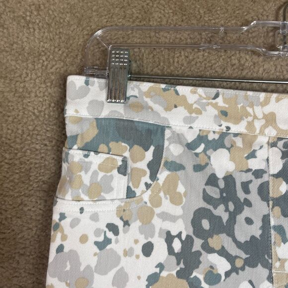 Spanx Jean-ish Leggings Womens Medium Multicolor Floral Print Soft Denim Pull On - Picture 5 of 13